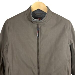 LL Bean Outdoors Brown Canvas Fleece Lined Zip Jacket Women's‎ Large OMW21
